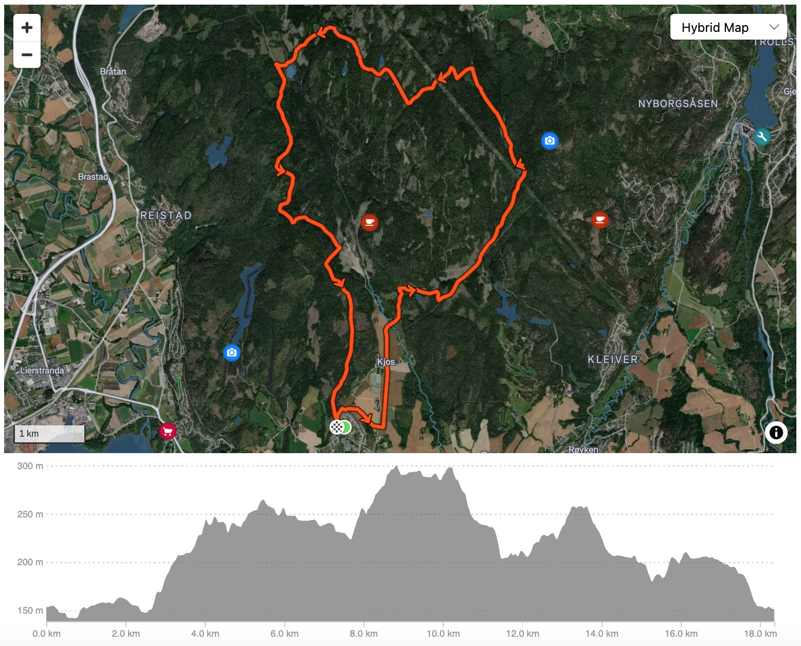 Løypekart hovedløype